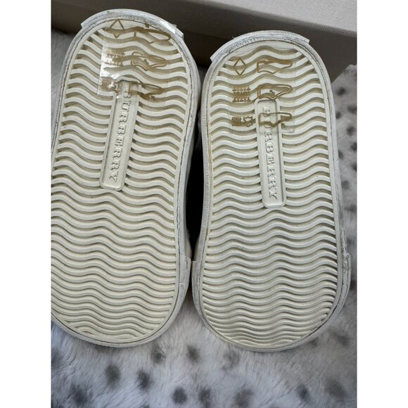 Burberry Scarpa Tennis Sneakers - Toddler Size 19 Light Trench Plaid Canvas - Picture 8 of 10